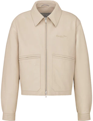 Dior 男士米色拉链夹克 带标志印花领口和长袖 443L404A0768-C110 Buy Dior 男士米色拉链夹克 带标志印花领口和长袖 443L404A0768-C110