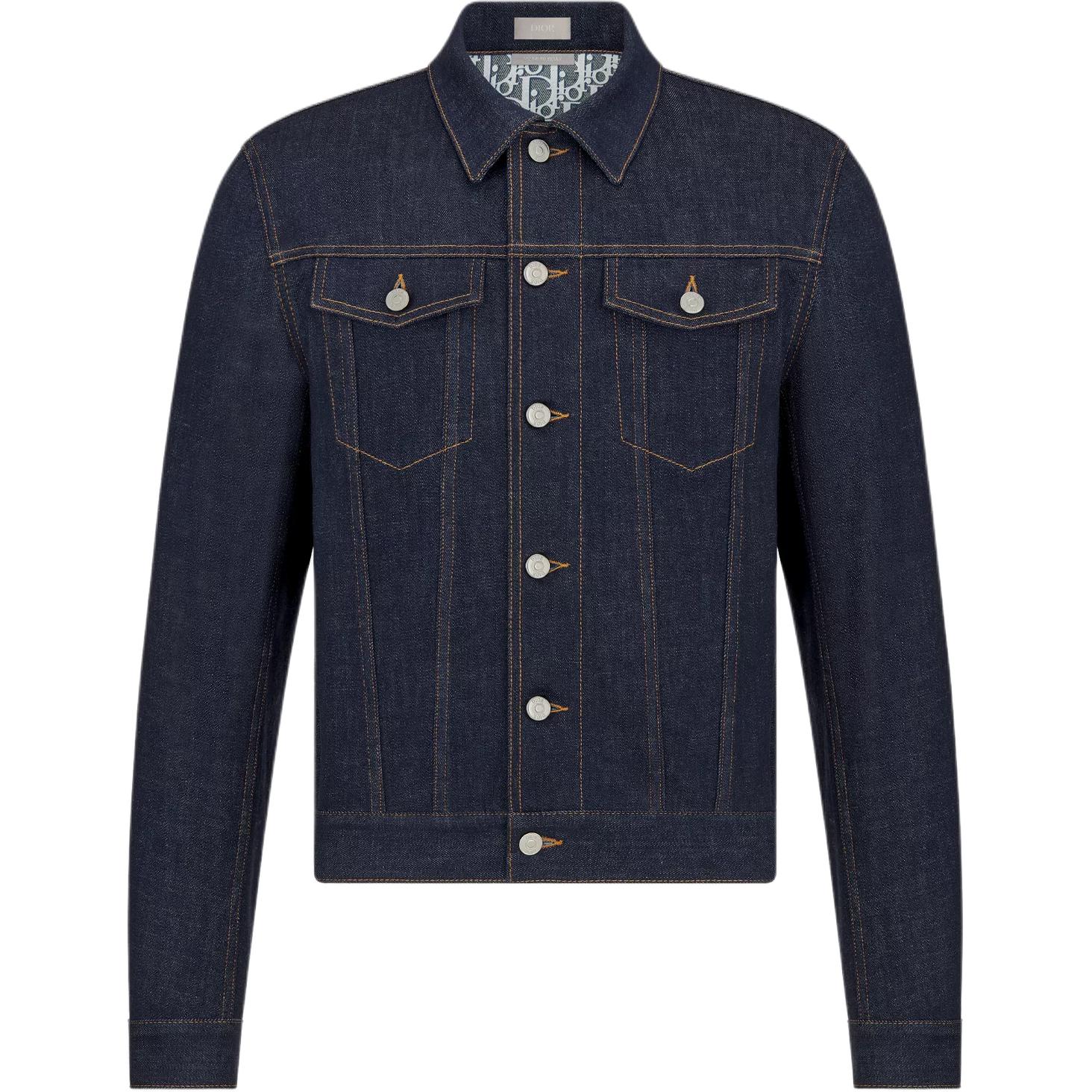 DIOR Men’s Solid Color Long Sleeve Jacket FW24 Blue. 013D482J226-XC580