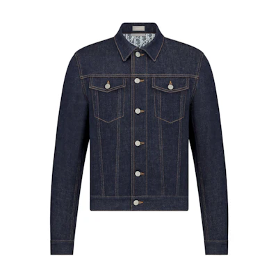 DIOR Men’s Solid Color Long Sleeve Jacket FW24 Blue. 013D482J226-XC580