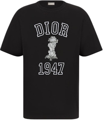 Dior Baju-T Lelaki Hitam Cetakan Abjad Leher Bulat Lengan Pendek. 483J635A0817-C980 Order Dior Baju-T Lelaki Hitam Cetakan Abjad Leher Bulat Lengan Pendek. 483J635A0817-C980