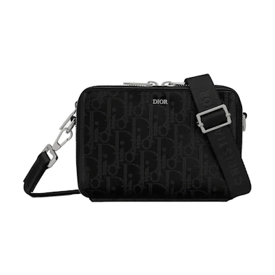 Dior Messenger Pouch Oblique Galaxy Black/Silver