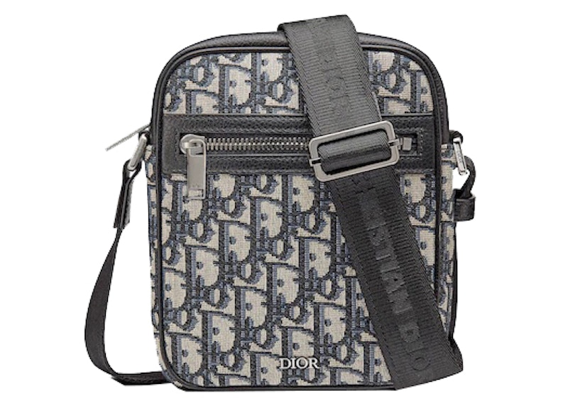 Dior Messenger Pouch Oblique Jacquard Beige/Black