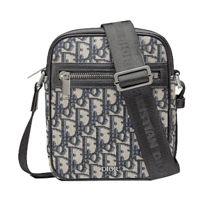 Dior Messenger Pouch Oblique Jacquard Beige/Black