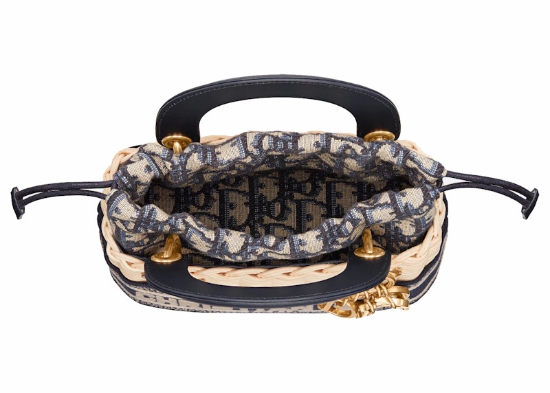 Lookbook ディオール ミニ レディ ディオール バッグ ナチュラルウィッカー/ブルー