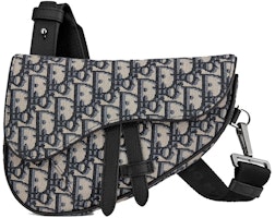 Dior Mini Saddle Bag Oblique Jacquard Beige/Black Dior Mini Saddle Bag Oblique Jacquard Beige/Black