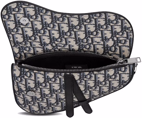 Dior Mini Saddle Bag Oblique Jacquard Beige/Black Lookbook Dior Mini Saddle Bag Oblique Jacquard Beige/Black