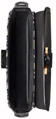 Dior Mini Saddle Messenger Bag with Flap Beige and Black Dior Oblique Jacquard with Black Lookbook Dior Mini Saddle Messenger Bag with Flap Beige and Black Dior Oblique Jacquard with Black