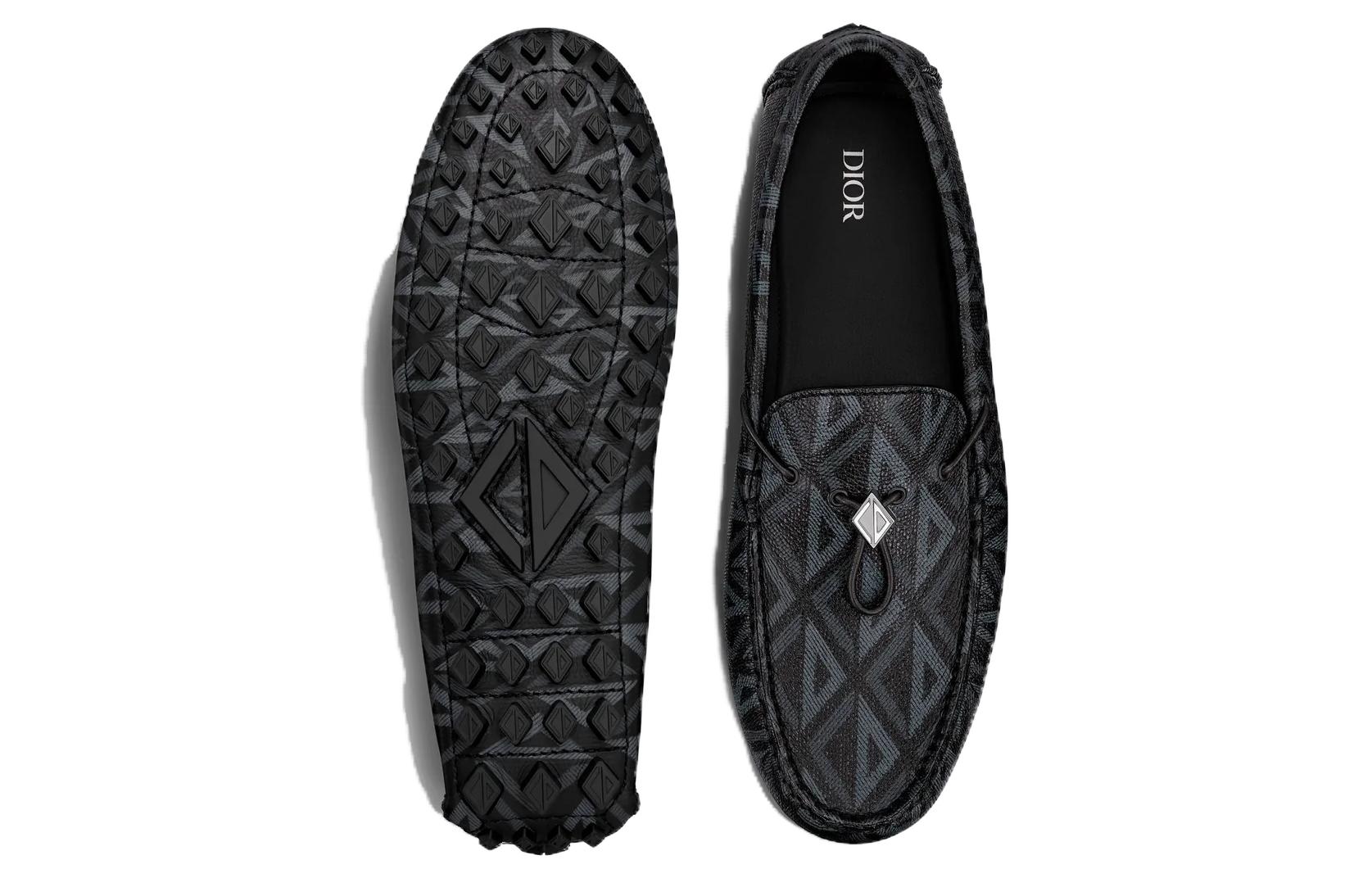 Details for Dior Mocasín Negro CD Diamante de Cuero 3LO133ZWX_H900