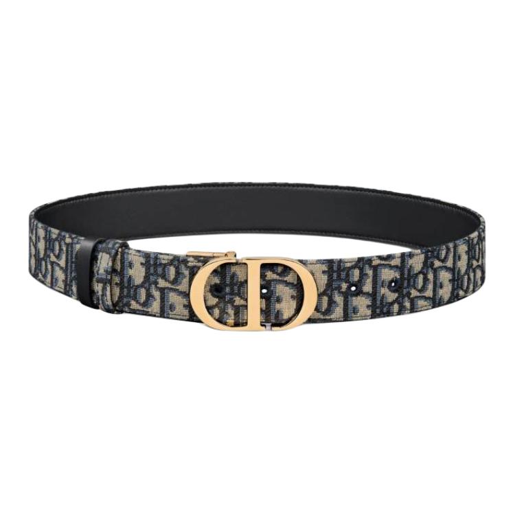 Dior Montaigne  Blue Double-Sided Calfskin Belt 3.5CM Wide. B0447UWEOM928