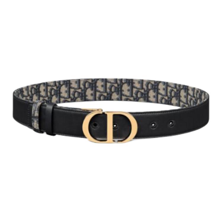 Lookbook Cinturón Dior Montaigne Azul Piel de Ternera Doble Cara 3.5CM Ancho. B0447UWEOM928