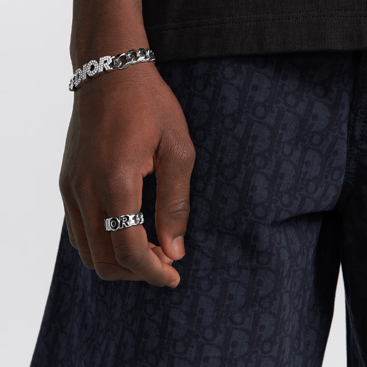 Shop Cincin Lelaki Perak DIOR Multicolor Design 925 - Perak R2171HOMST