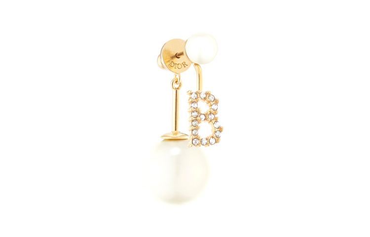 Dior MY ABCDior "B" Earrings in Gold Finish, White Resin Pearls & Crystals. E1011ABCCY-D301 圖 3