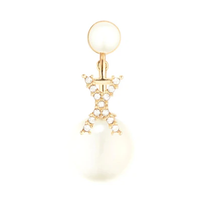 Dior MY ABCDior Gold-Finish Metal White Resin Pearl "X" Letter Earrings. E1033ABCCY-D301