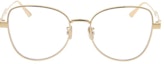 Buy DIOR Narrow Frame Butterfly Optical Glasses Women - Gold DIORCANNAGEOB1F