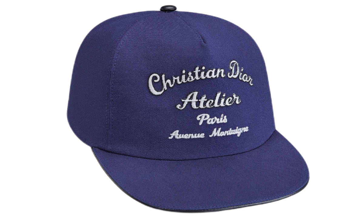 Order Gorra de béisbol Dior azul marino de lona con logo "Christian Dior Atelier". 933C902L4511-C588