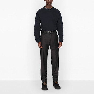 ディオール ネイビーブルー コットンジャージー 長袖 スウェット サイドプリント 113J643A0554-C542 Shop ディオール ネイビーブルー コットンジャージー 長袖 スウェット サイドプリント 113J643A0554-C542