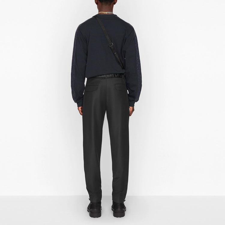 Purchase ディオール ネイビーブルー コットンジャージー 長袖 スウェット サイドプリント 113J643A0554-C542