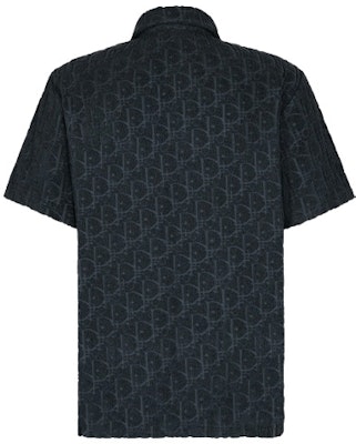 Dior Navy Blue Printed Terry Polo Shirt 113J812A0614-C540 Lookbook Dior Navy Blue Printed Terry Polo Shirt 113J812A0614-C540