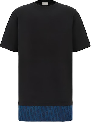 DIOR 海軍藍色短袖T恤 搭配拼色字母印花 113J632A0677-C585 Buy DIOR 海軍藍色短袖T恤 搭配拼色字母印花 113J632A0677-C585