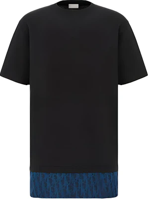 DIOR 海軍藍色短袖T恤 搭配拼色字母印花 113J632A0677-C585 Order DIOR 海軍藍色短袖T恤 搭配拼色字母印花 113J632A0677-C585