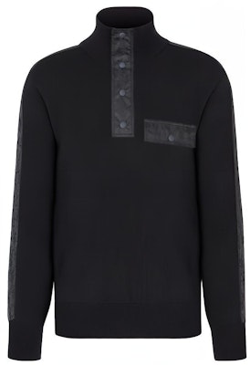 DIOR ネイビーブルーセーター プリントパッチ付き、ハイカラー、長袖 113M623AT192-C585 Buy DIOR ネイビーブルーセーター プリントパッチ付き、ハイカラー、長袖 113M623AT192-C585