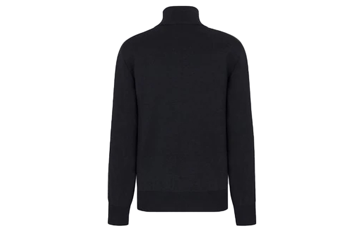 Lookbook DIOR ネイビーブルーセーター プリントパッチ付き、ハイカラー、長袖 113M623AT192-C585