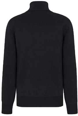 DIOR Navy Blue Sweater with Print Patch, High Collar, Long Sleeve 113M623AT192-C585 Lookbook DIOR Navy Blue Sweater with Print Patch, High Collar, Long Sleeve 113M623AT192-C585