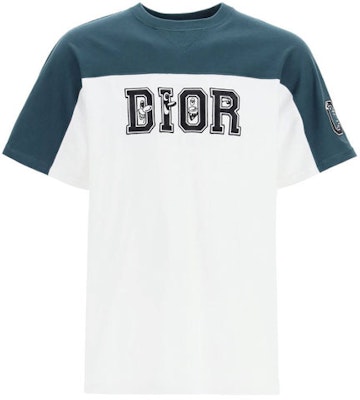 Dior Navy Logo Print Colorblock Crewneck T-Shirt. 193J646A0554-680 Order Dior Navy Logo Print Colorblock Crewneck T-Shirt. 193J646A0554-680