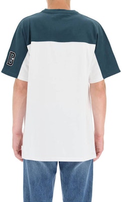 Dior Navy Logo Print Colorblock Crewneck T-Shirt. 193J646A0554-680 Shop Dior Navy Logo Print Colorblock Crewneck T-Shirt. 193J646A0554-680