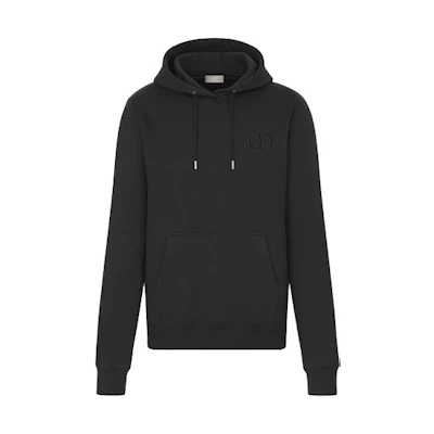 DIOR Navy Plain Knit Hoodie 943J600A0531-C585