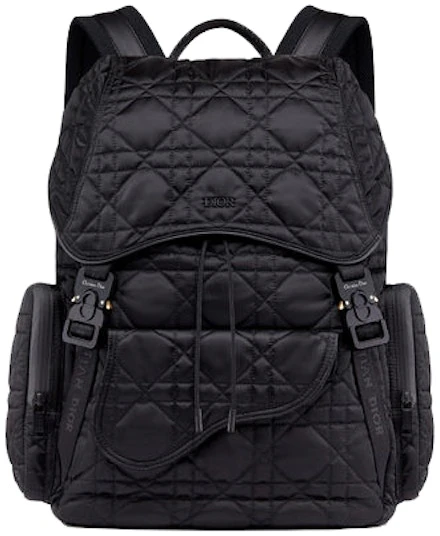 dior-nylon-blended-fabrics-2-way-plain-handmade-logo-asymmetry-backpack-black