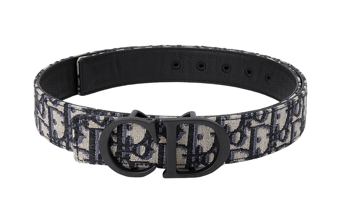 Lookbook 디올 오블리크 블랙 더블사이드 버클 레더 벨트 3.5cm 4353RUYSE-H05E