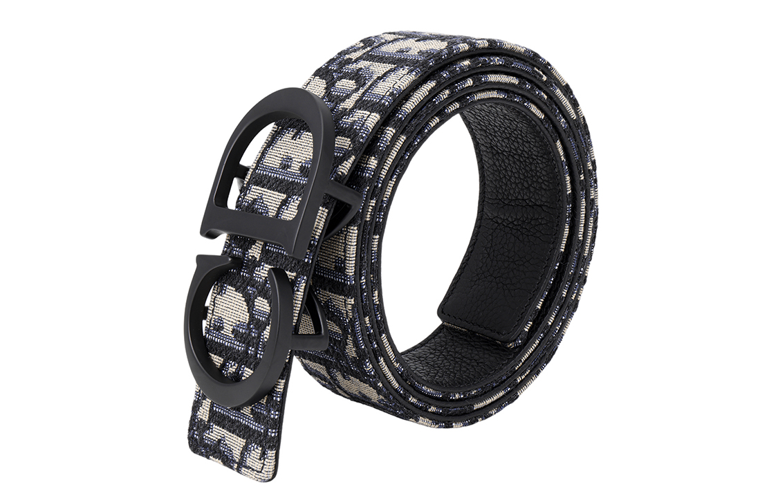 Shop 디올 오블리크 블랙 더블사이드 버클 레더 벨트 3.5cm 4353RUYSE-H05E