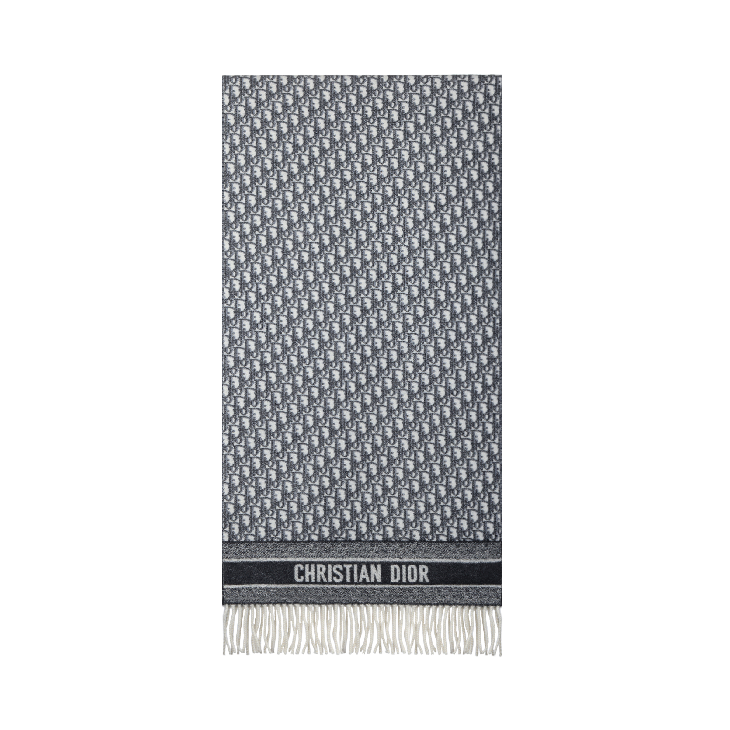 DIOR Oblique Cashmere Scarf Unisex Couple Style - Blue 01CDO309I093-C540