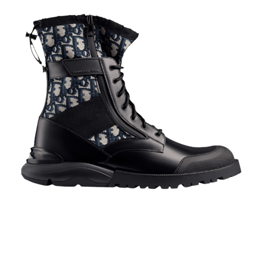 Dior Oblique Combat Boot 'Black Beige' 3BO218YOF-H169