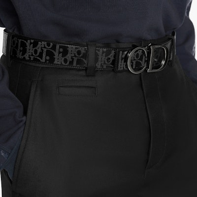 ディオール オブリーク ギャラクシー パターン 両面 レザー ベルト ブラック 3.5cm 4800ZZVPD-H03E Lookbook ディオール オブリーク ギャラクシー パターン 両面 レザー ベルト ブラック 3.5cm 4800ZZVPD-H03E