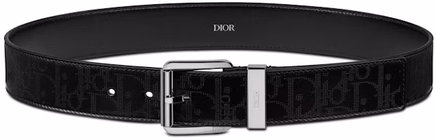 Order Dior Oblique 星空印花皮革腰帶 黑色 3.5cm 4333PLVPD-H03E