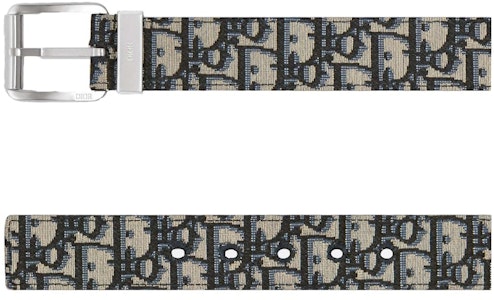 Dior Tali Pinggang Oblique Jacquard Beige/Hitam Order Dior Tali Pinggang Oblique Jacquard Beige/Hitam