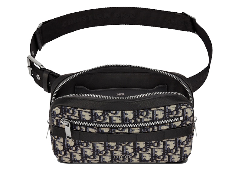 Lookbook 迪奥斜纹织带腰包 米色/黑色