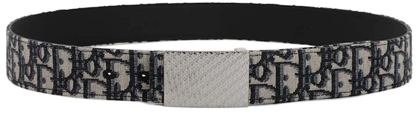 Dior Oblique Jacquard Grained Calfskin Belt Beige/Black Buy Dior Oblique Jacquard Grained Calfskin Belt Beige/Black