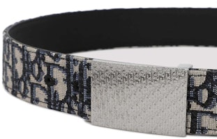 Dior Oblique 提花纹理小牛皮腰带 米色/黑色 Order Dior Oblique 提花纹理小牛皮腰带 米色/黑色