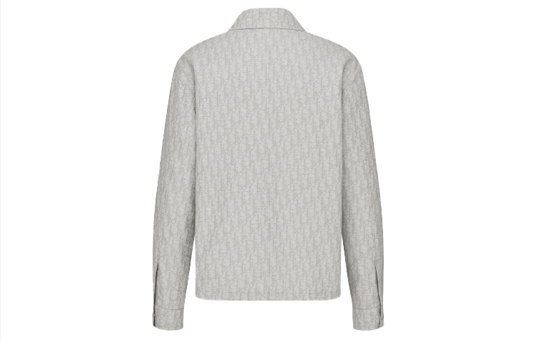 DIOR Oblique Letter Print Long Sleeve Shirt for Men Gray 113C511A5046-C078 圖 3