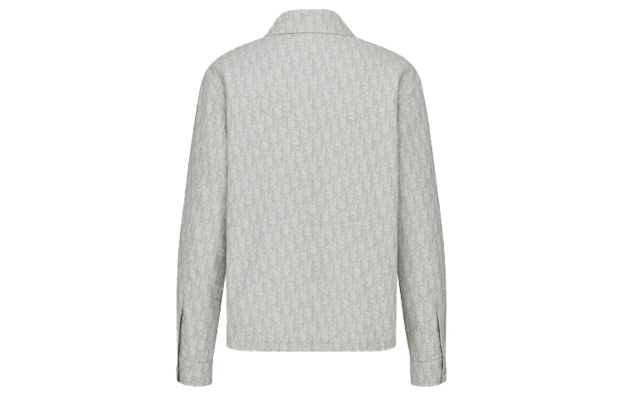 DIOR Oblique Letter Print Long Sleeve Shirt for Men Gray 113C511A5046-C078 Lookbook DIOR Oblique Letter Print Long Sleeve Shirt for Men Gray 113C511A5046-C078