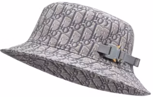 Order DIOR Oblique 經典圖案灰色棉質漁夫帽 男款 POIZON2406201295