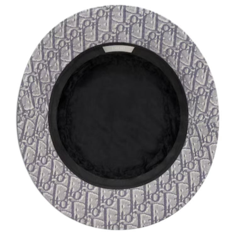 Purchase Sombrero Bucket de Algodón DIOR Oblique Gris para Hombre. POIZON2406201295