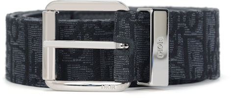 DIOR Oblique Pattern Leather Belt Black 3.5cm 4333PLYSE-H03E DIOR Oblique Pattern Leather Belt Black 3.5cm 4333PLYSE-H03E