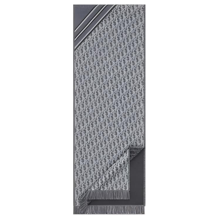 DIOR Oblique Pattern Wool Scarf for Men. 18E0005A0479-C889