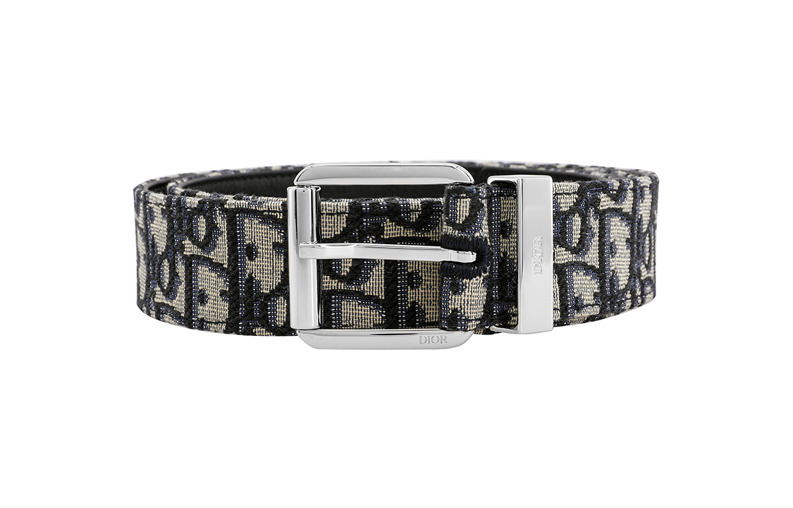 Lookbook Cinturón Dior Oblique de piel de becerro, Multicolor, 3.5cm. 4333PLYSE-H05E