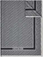 Dior Oblique Print Navy Blue Shawl in Cashmere Wool and Silk Blend Fabric. 22DOB350I040-C540 Dior Oblique Print Navy Blue Shawl in Cashmere Wool and Silk Blend Fabric. 22DOB350I040-C540