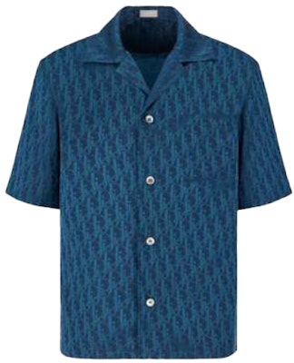 DIOR Oblique Print Navy Blue Short Sleeve Shirt 113C519A5050-C585 Order DIOR Oblique Print Navy Blue Short Sleeve Shirt 113C519A5050-C585